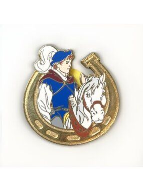 DISNEY PIN Snow White PRINCE Heroes on Horseback Horseshoe Cast Lanyard Series